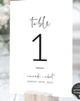 Giulia | Minimalist Table numbers Wedding Template