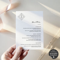 Giulia | Minimalist Wedding Menu Card Template