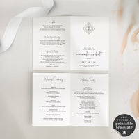 Giulia | Minimalist Wedding Program Template