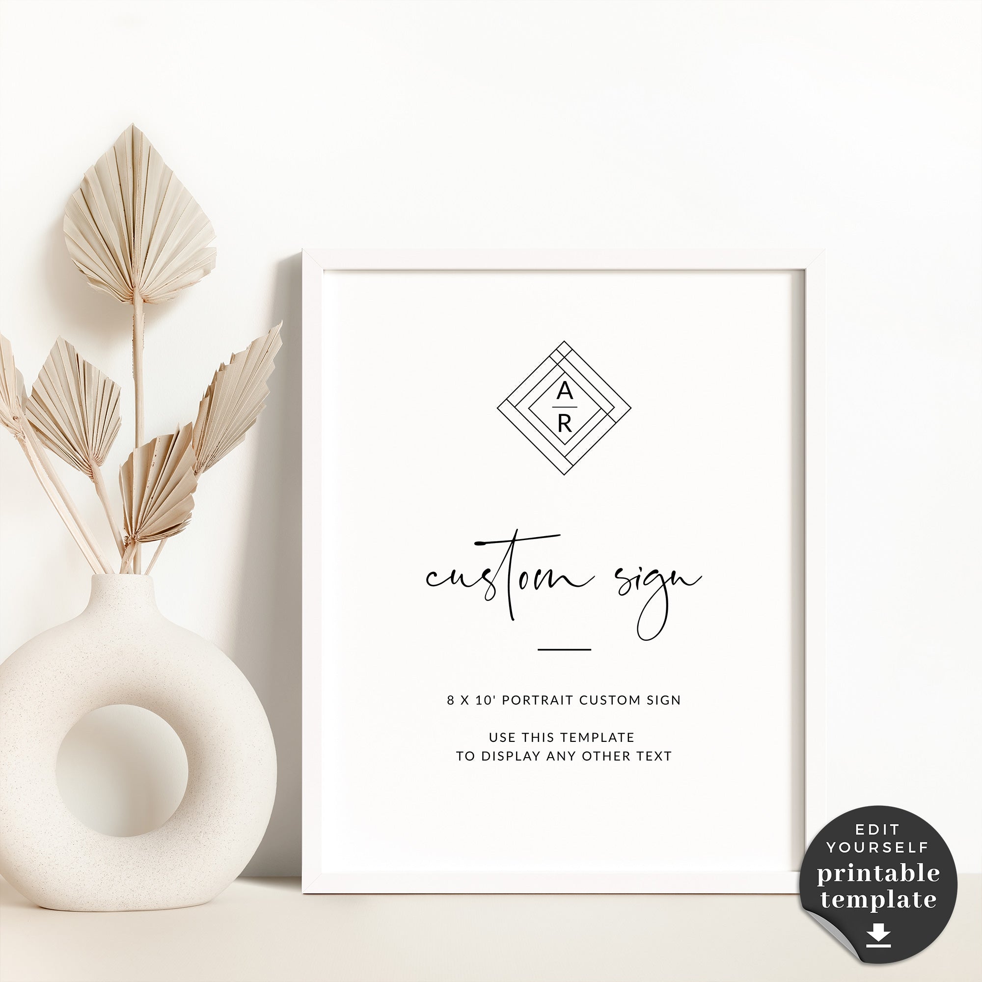 Giulia | Custom Wedding Sign Template Template