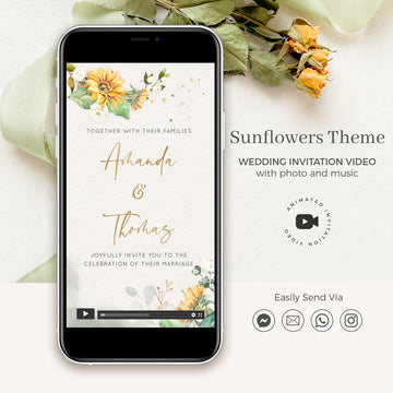 Marisol | Sunflowers Wedding Invitation Video