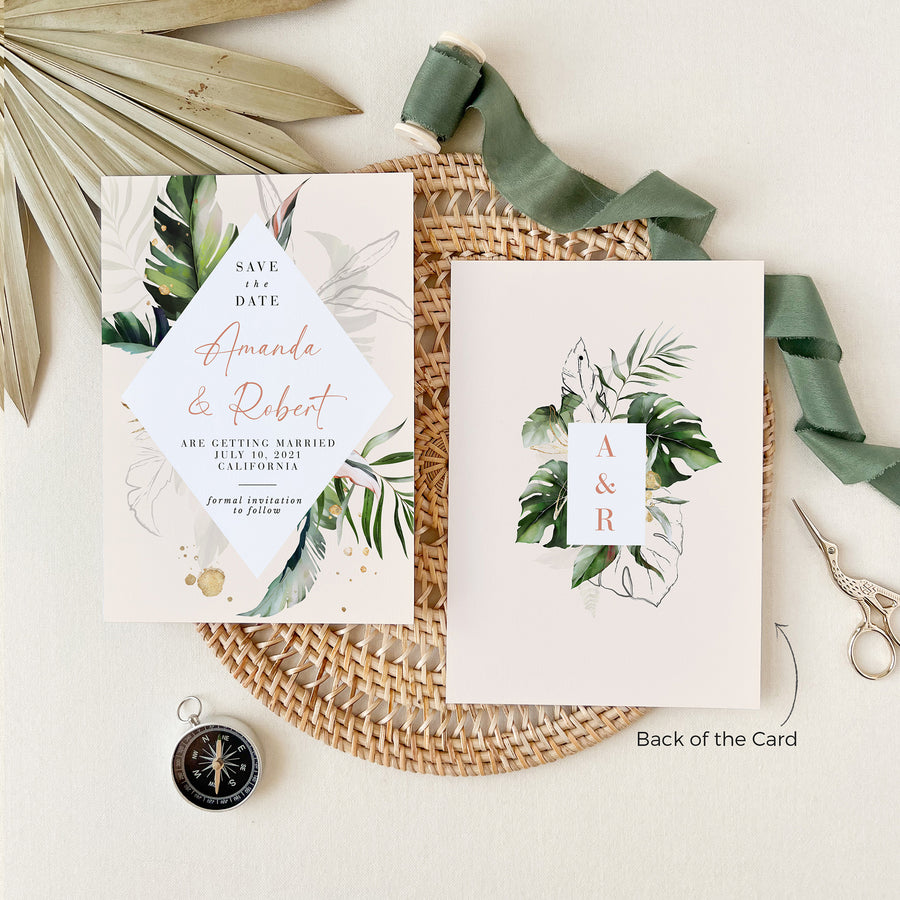 Palma | Tropical Save the Date Card Template