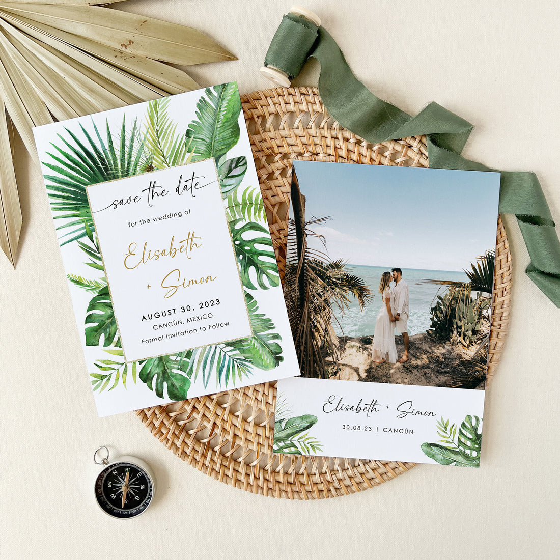 Tropical Save the Date Invitation Template