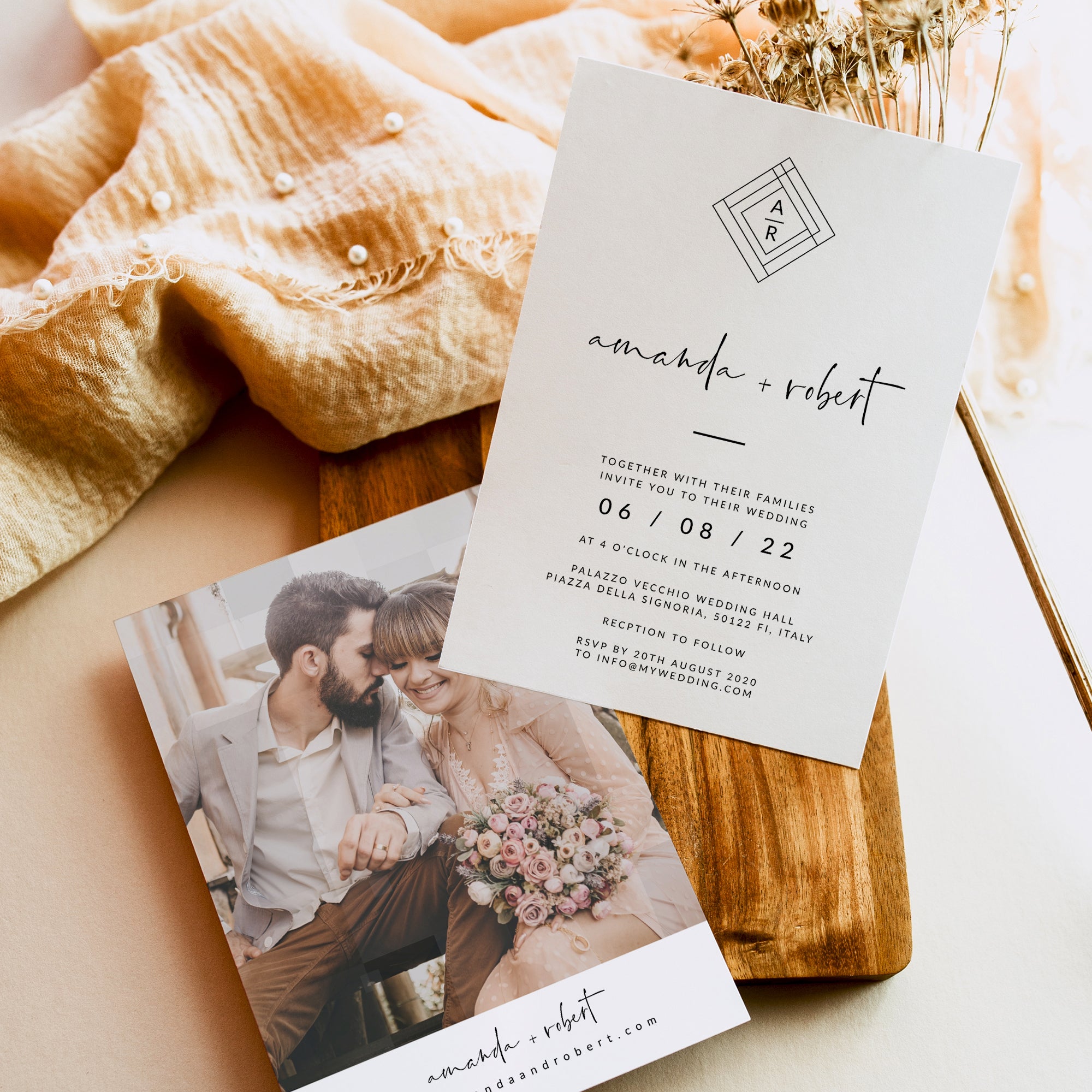 Giulia | Modern Wedding Invitation Template
