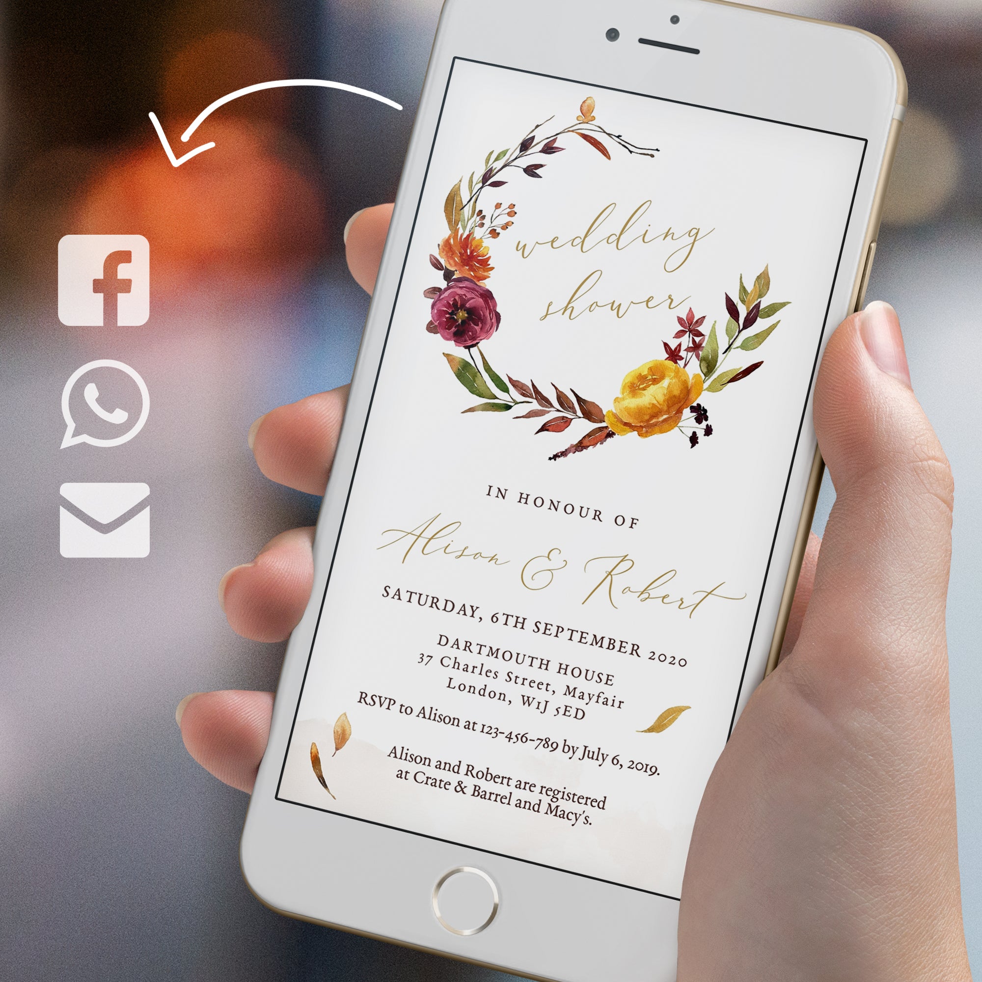 Ambra | Autumn Wedding Shower Invitations Evite