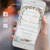 Natalia | Christmas Themed Wedding Invitation Evite