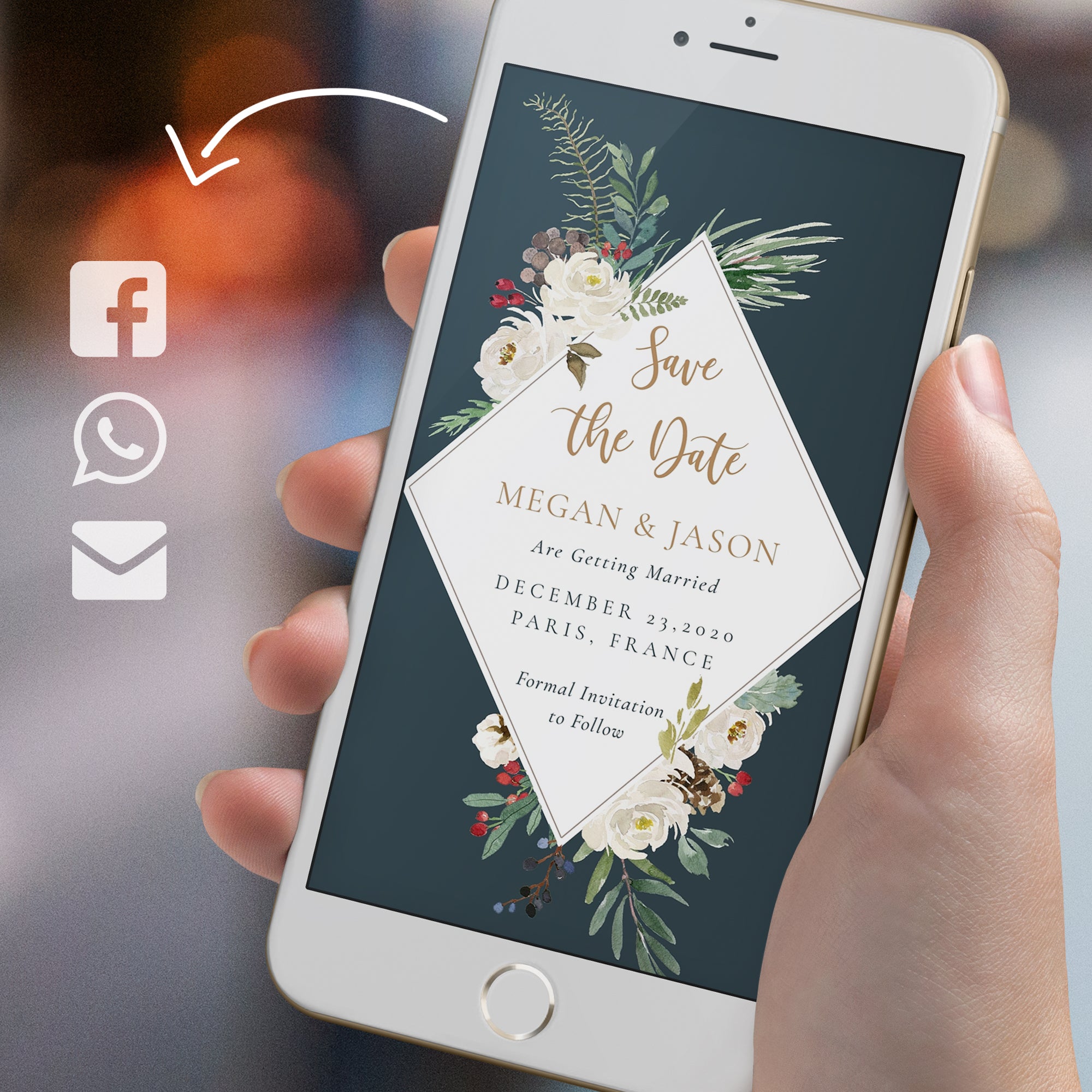Natalia | Christmas Wedding Electronic Save the Date