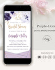 Violetta | Purple Bridal Shower Electronic Invitation