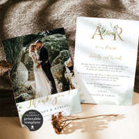 Flora | Wedding Thank You Card Template