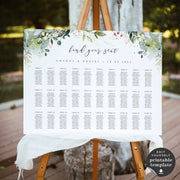 Flora | Printable Template for Seating Chart Wedding