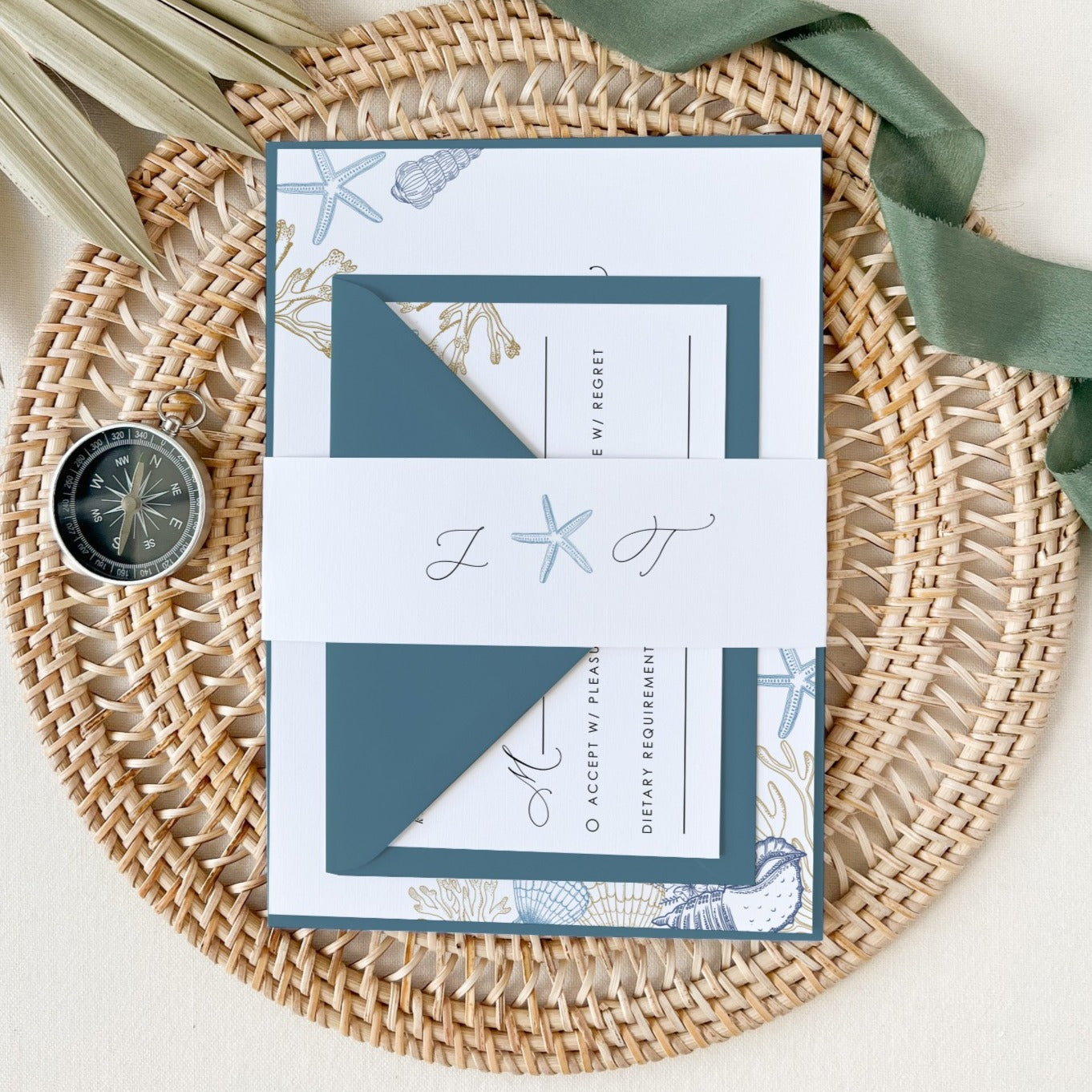 HILA | Ocean Wedding Invitation Set Template