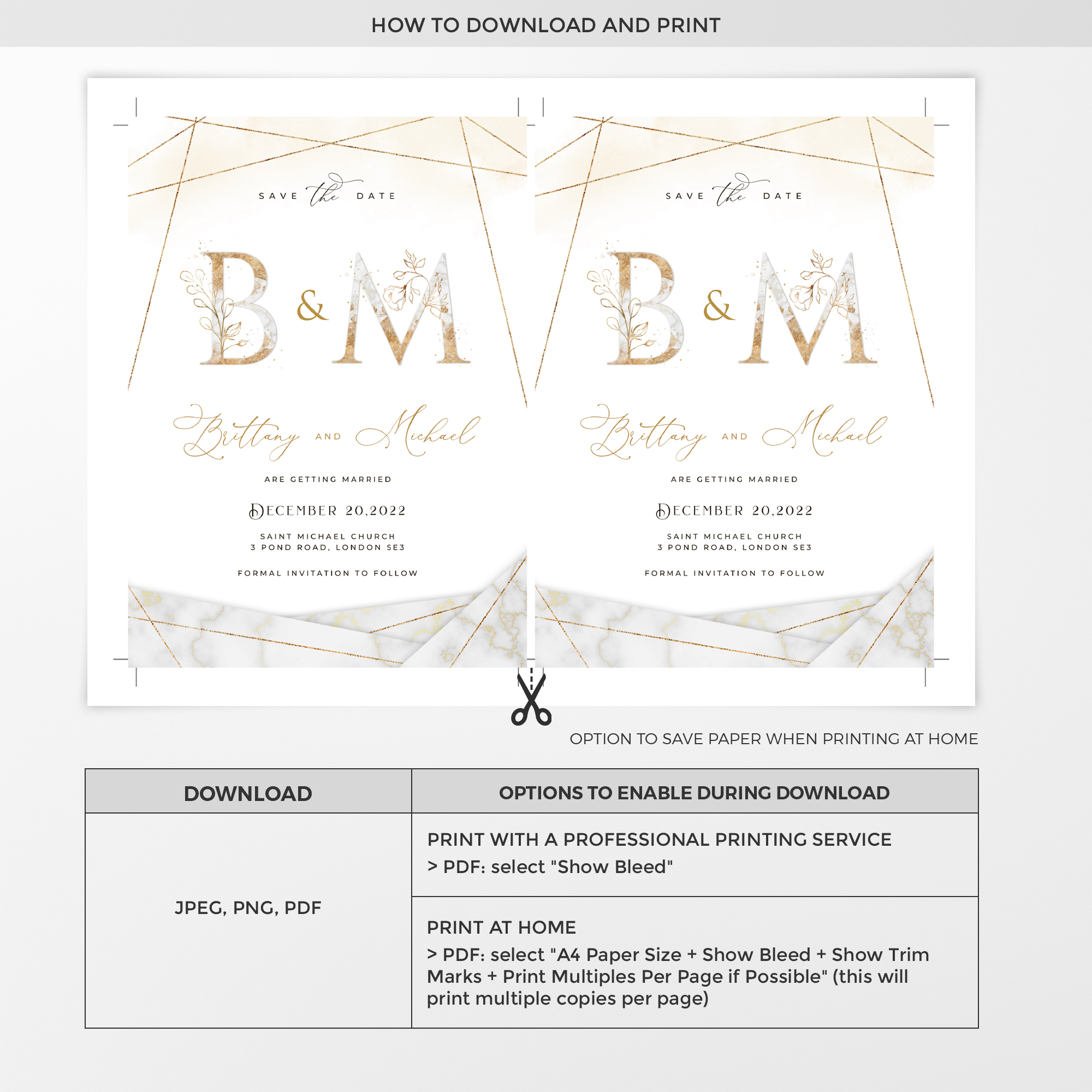 Dora | Save The Date Invitation Template
