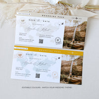 Sofia | Boarding Pass Save The Date Printable