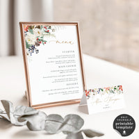 Natalia | Printable Christmas Wedding Table Place Cards