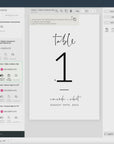 Giulia | Minimalist Table numbers Wedding Template