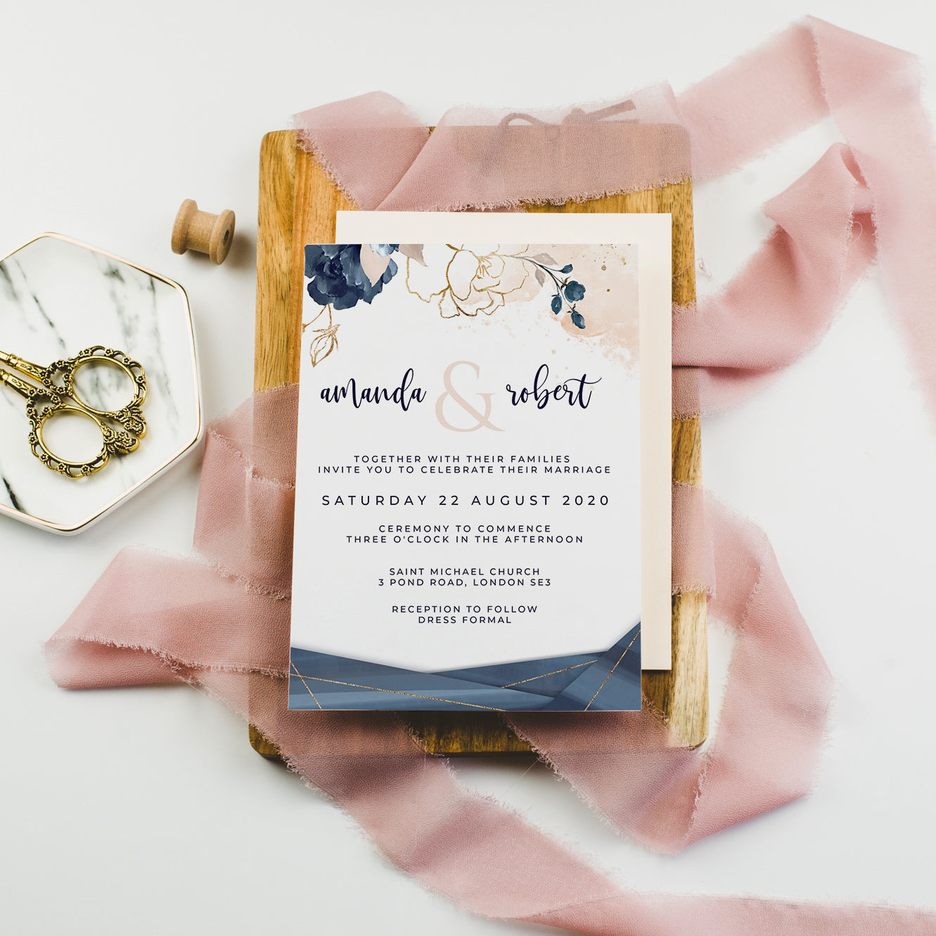 Antea | printable wedding invitation Template