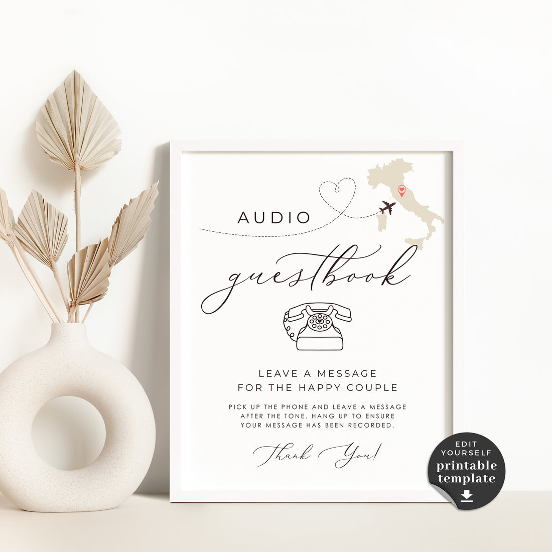 Sofia | Audio Guest Book Sign Printable