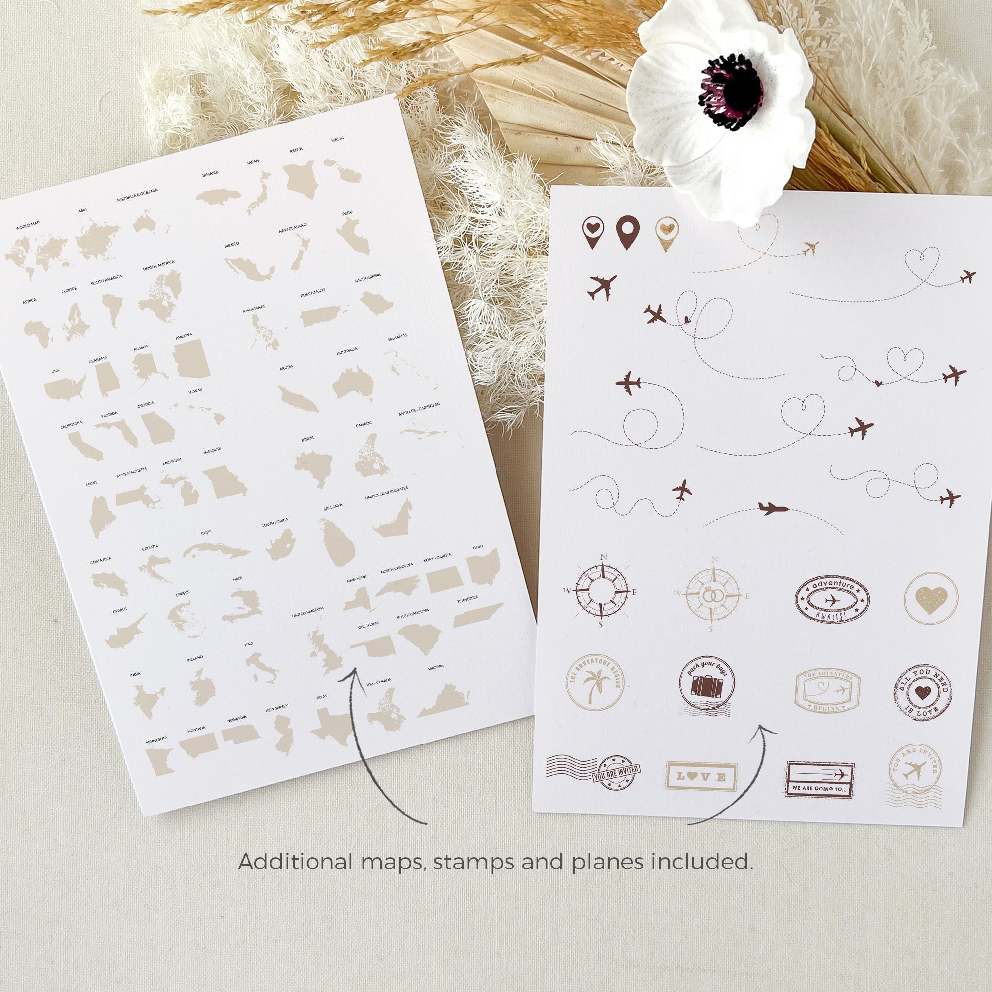 Mira | Boarding Pass Tropical Wedding Invitation Template