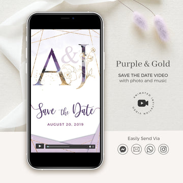 Violetta | Purple Lilac Save the Date Video