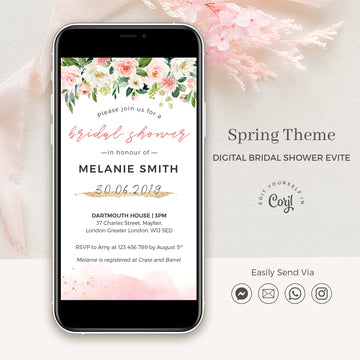 Gemma | Floral Bridal Shower Invitations e Invitations