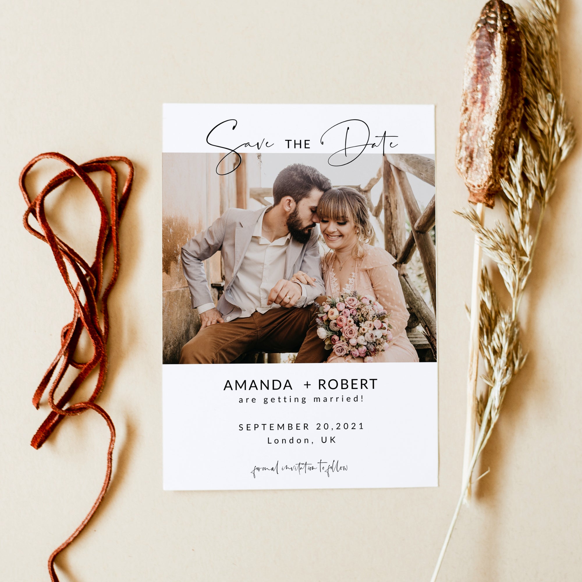 Giulia | Geometric Modern Save the Date Card Template