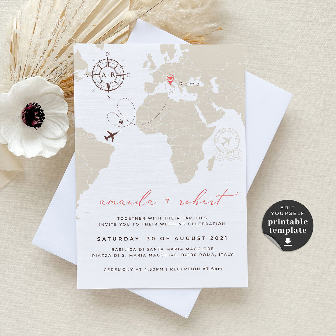 Sofia | Destination Wedding Invitation Template