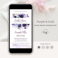Violetta | Purple Bridal Shower Evite