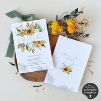 Marisol | Sunflower Wedding Invitation Template