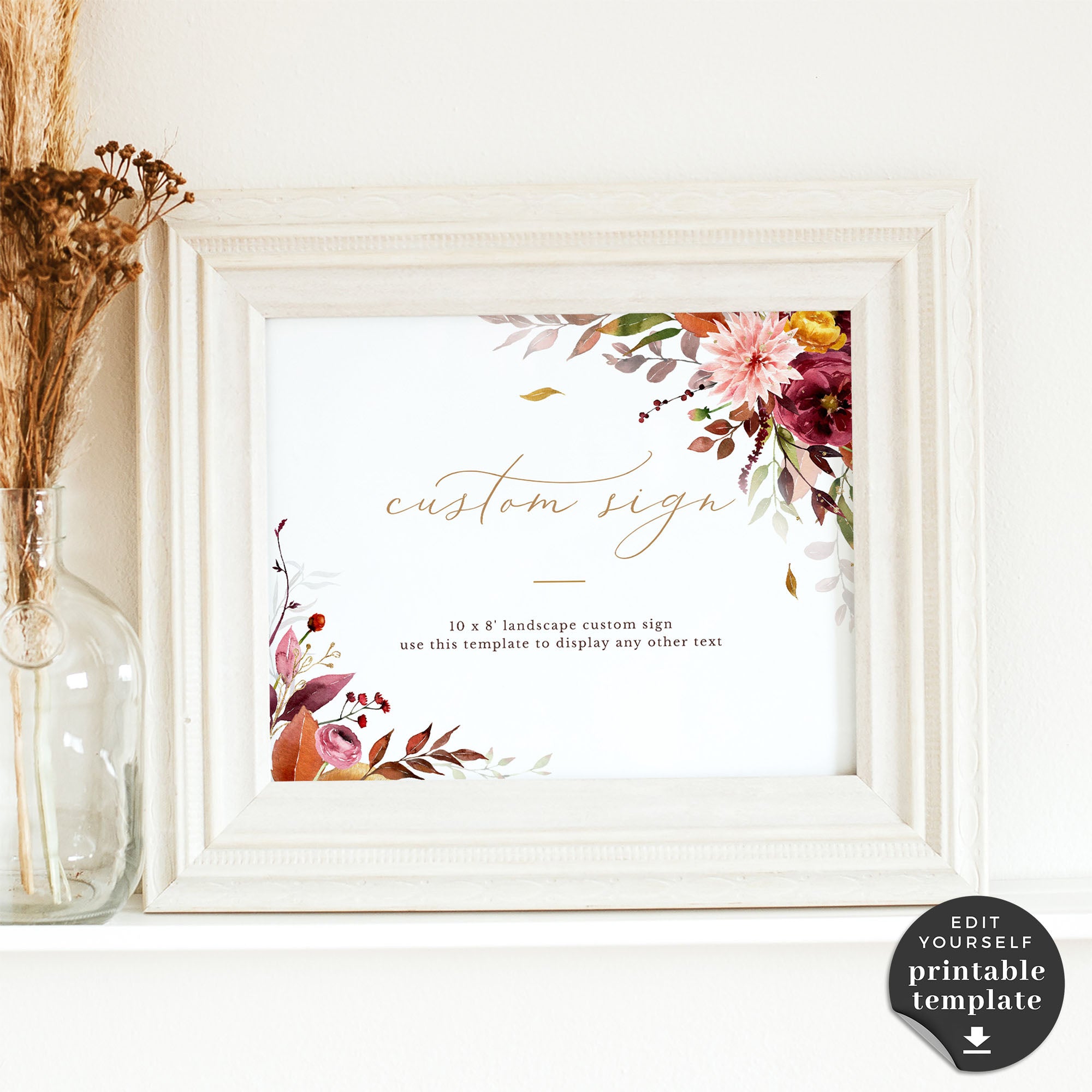 Ambra | Wedding Reception Sign Template