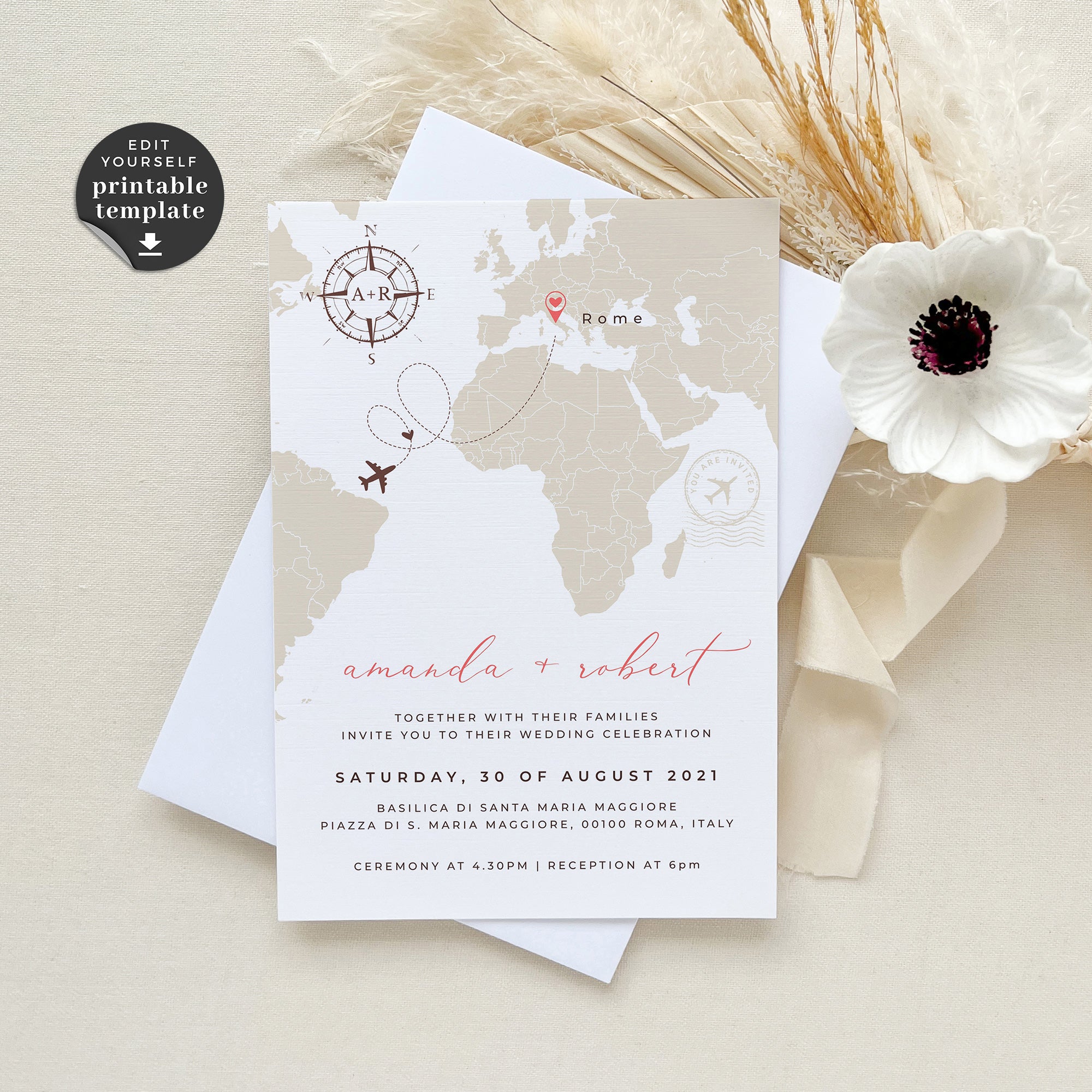 Sofia | Destination Wedding Invitation Template