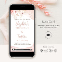 Aurora | Rose Gold Wedding Invitation Video