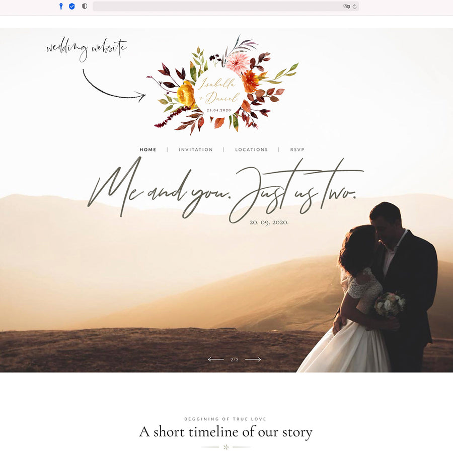 Ambra | Fall Wedding Monogram Design Template