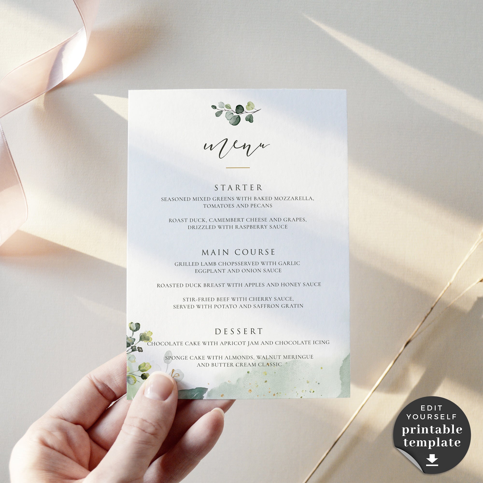 Flora | Wedding Menu Template