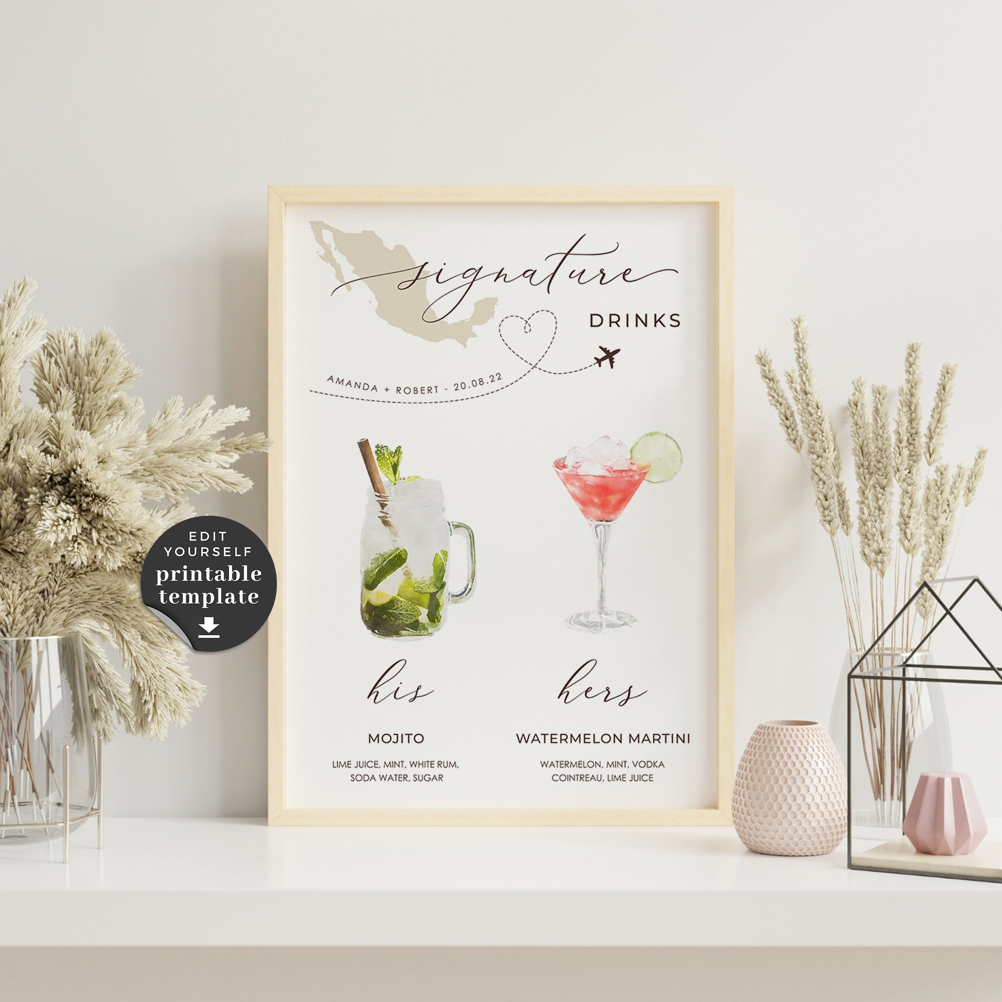 Sofia | Signature Drink Sign Template
