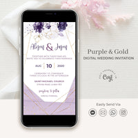 Violetta | Lilac Electronic Wedding Invitation