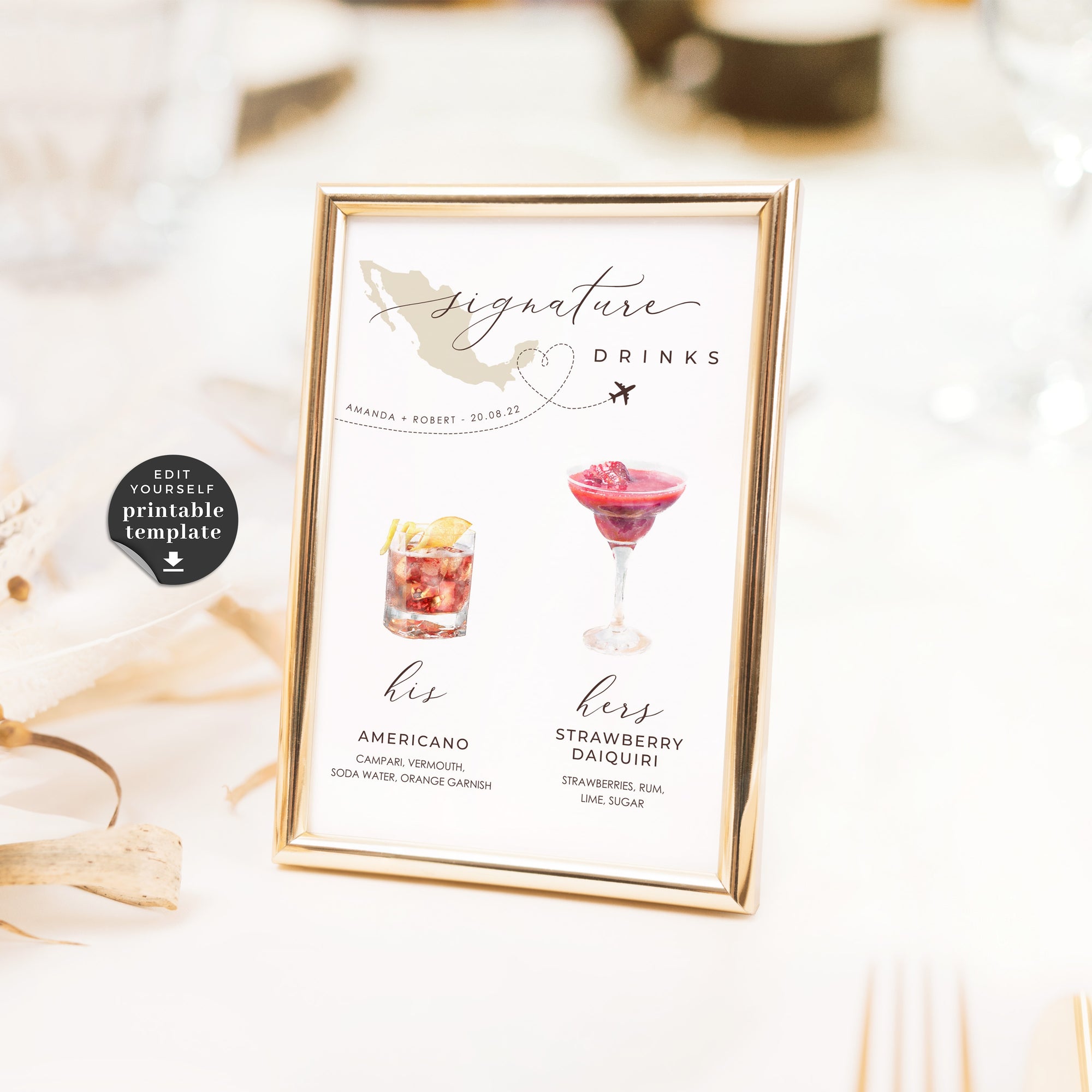 Sofia | Signature Drink Sign Template