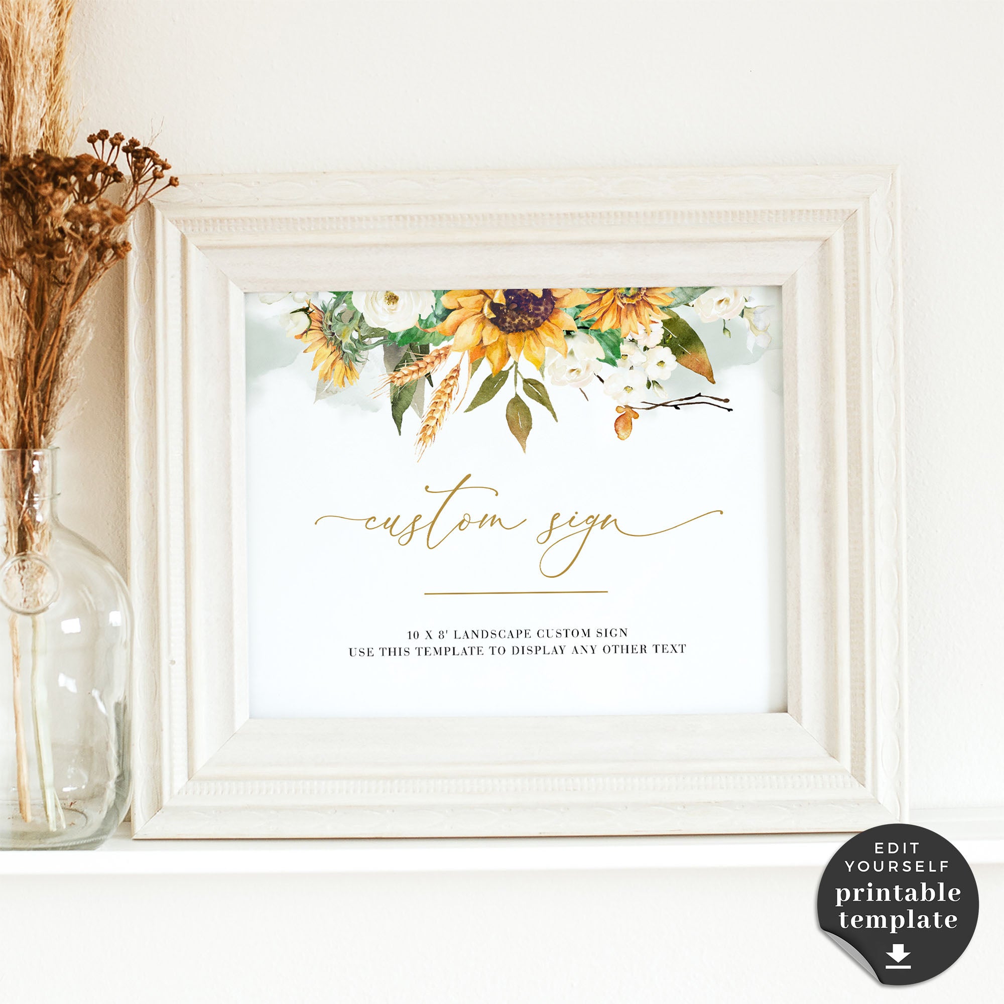 Marisol | Sunflowers Custom Wedding Sign Template