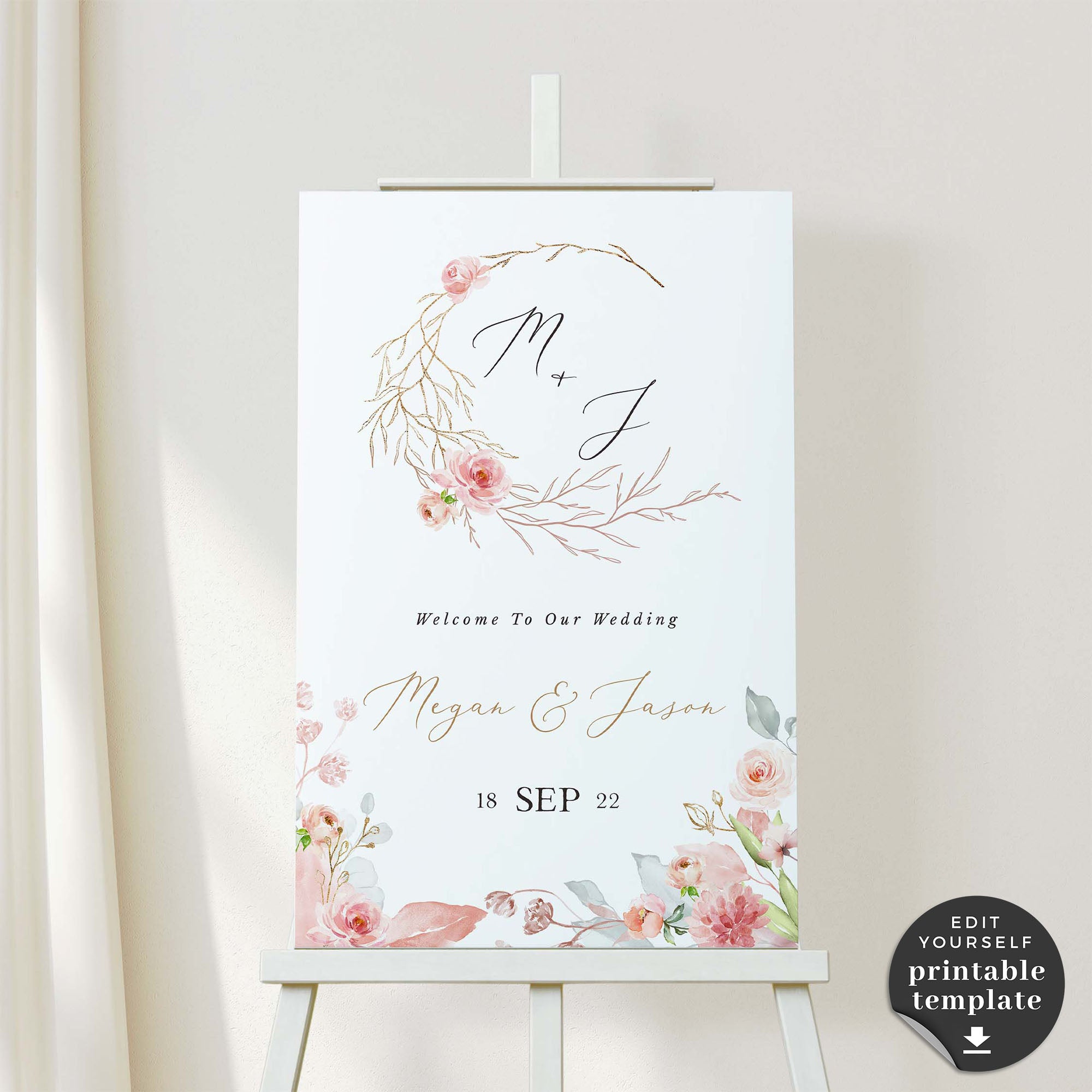 Fiorella | Welcome to Our Wedding Sign Template
