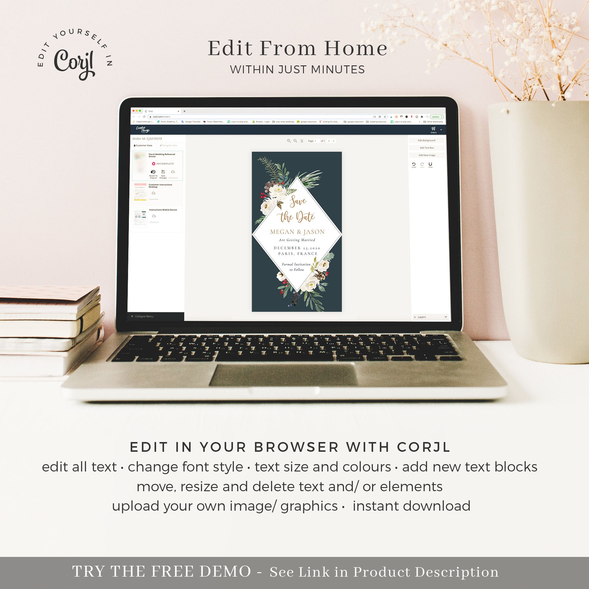 Natalia | Christmas Wedding Electronic Save the Date