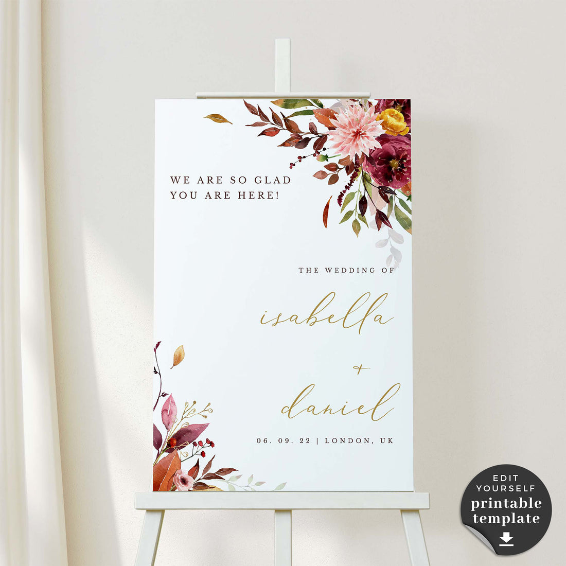 Ambra | Wedding Welcome Sign Template