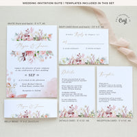 Fiorella | Romantic Wedding Invitation Set Template