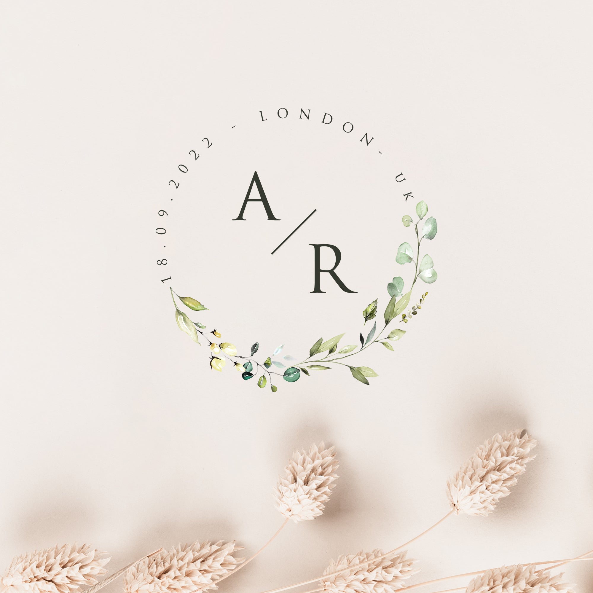 Flora | Rustic Wedding Logo Design Template