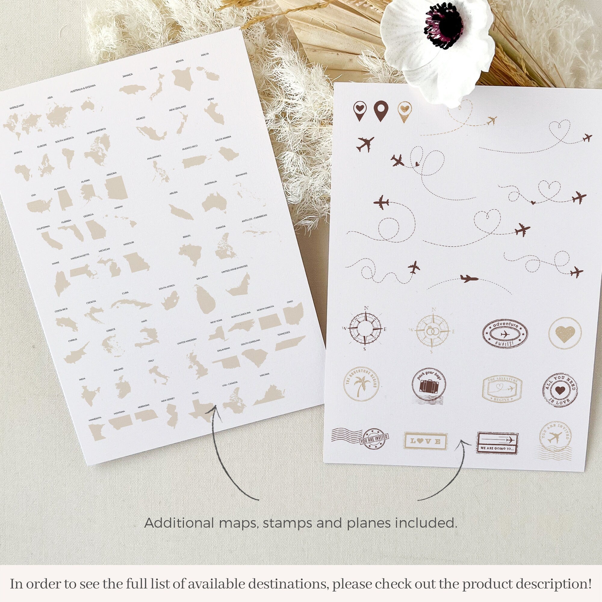 SOFIA Printable Wedding Seating Chart with map