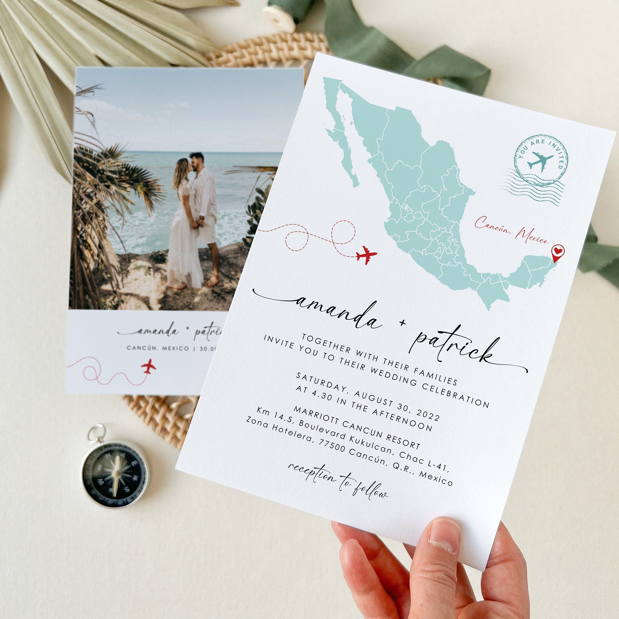 Mexico Wedding Invitation Template With Photo