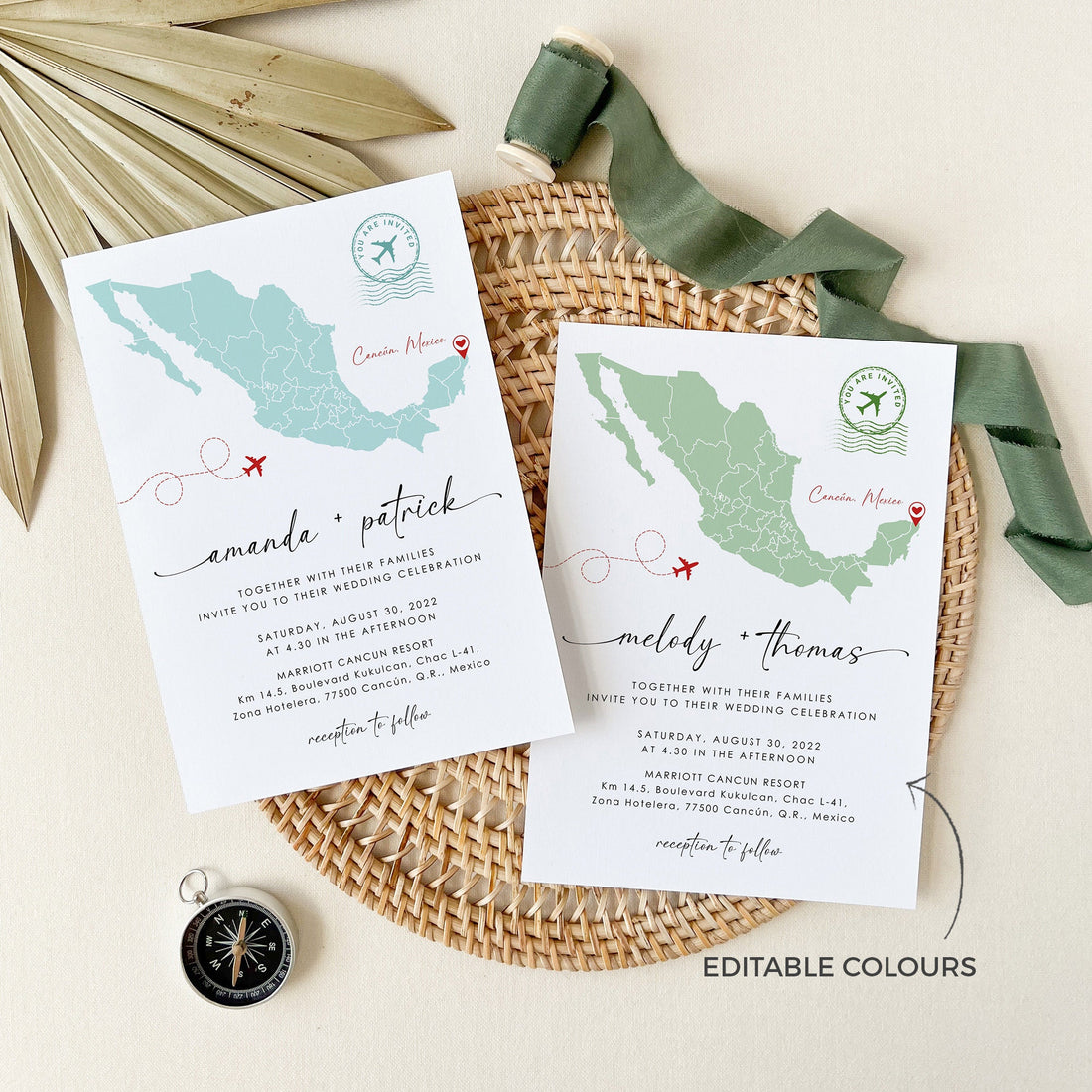 Mexico Wedding Invitation Template With Photo