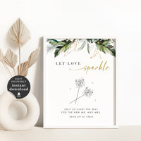 Tropical Wedding Send Off Sparklers Sign Template