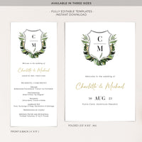 Template for Wedding Program Tropical