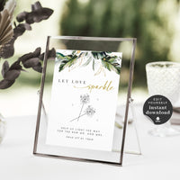 Tropical Wedding Send Off Sparklers Sign Template