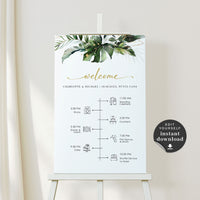 Wedding Day Timeline Sign Template