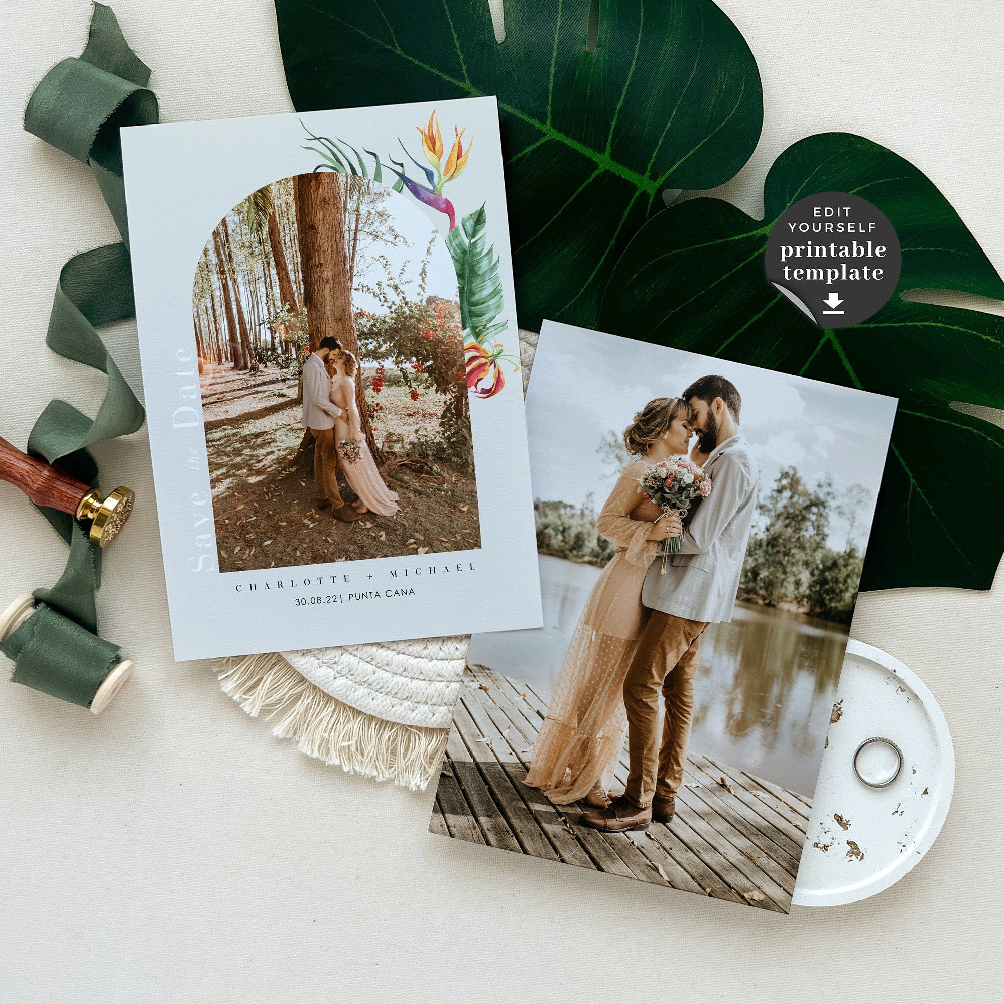 Hawaiian Save the Date Template